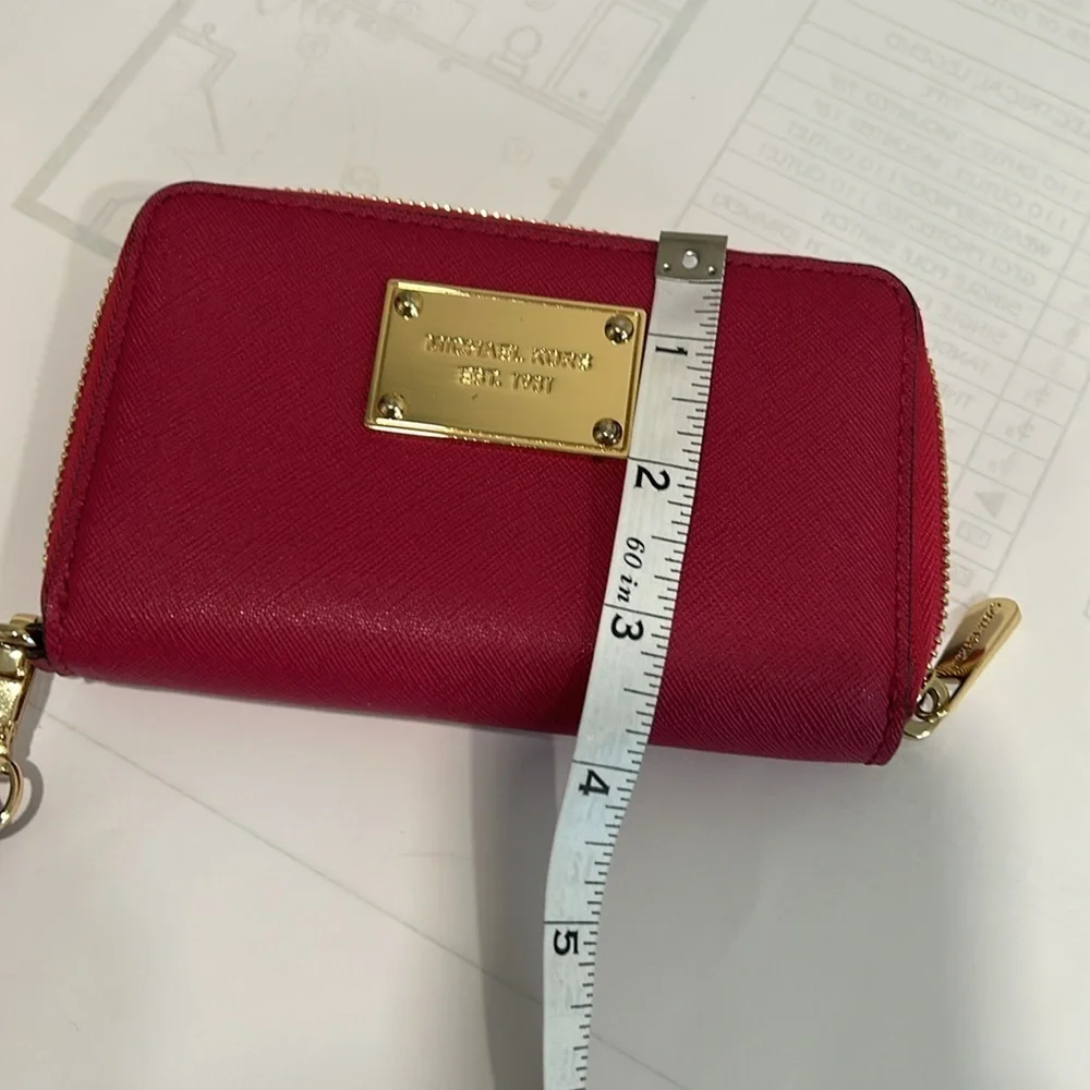Michael Kors Pink Clutch Elegant Leather Wristlet